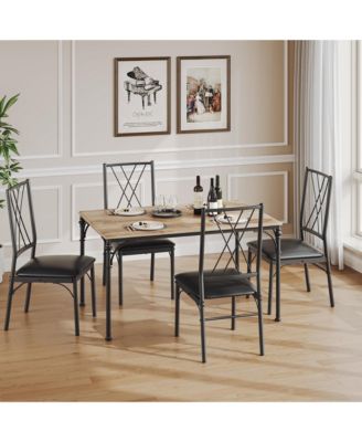 Dining Table Set for 4, Modern Kitchen Table and Chairs Set of 4,Designed to Comfortably Accommodate 4 to 6 People, Perfect for Small Spaces Like Apartments