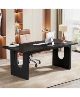 Modern Executive Desk, 70.9" Large Office Computer Desk, Meeting Room Table, Simple Workstation Business Furniture for Home Office