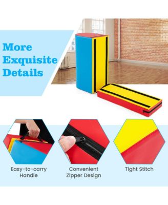 Mailbox Tumbling Mat Gymnastics Vaulting Box with Detachable Mat and Carrying Handle