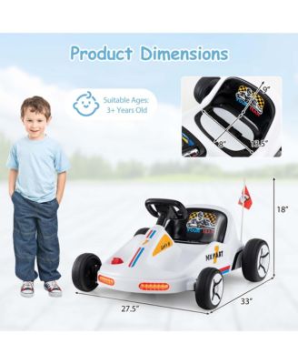 12V Kids Electric Go Kart 7AH Battery Powered Ride on Race Toy with Remote Control