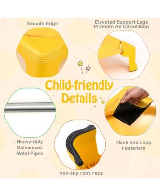 6 Pack Stackable Daycare Cots with Easy Lift Corners Heavy-Duty Metal Frame Kids