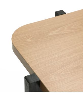 Modern Black and Brown Square Side and End Table