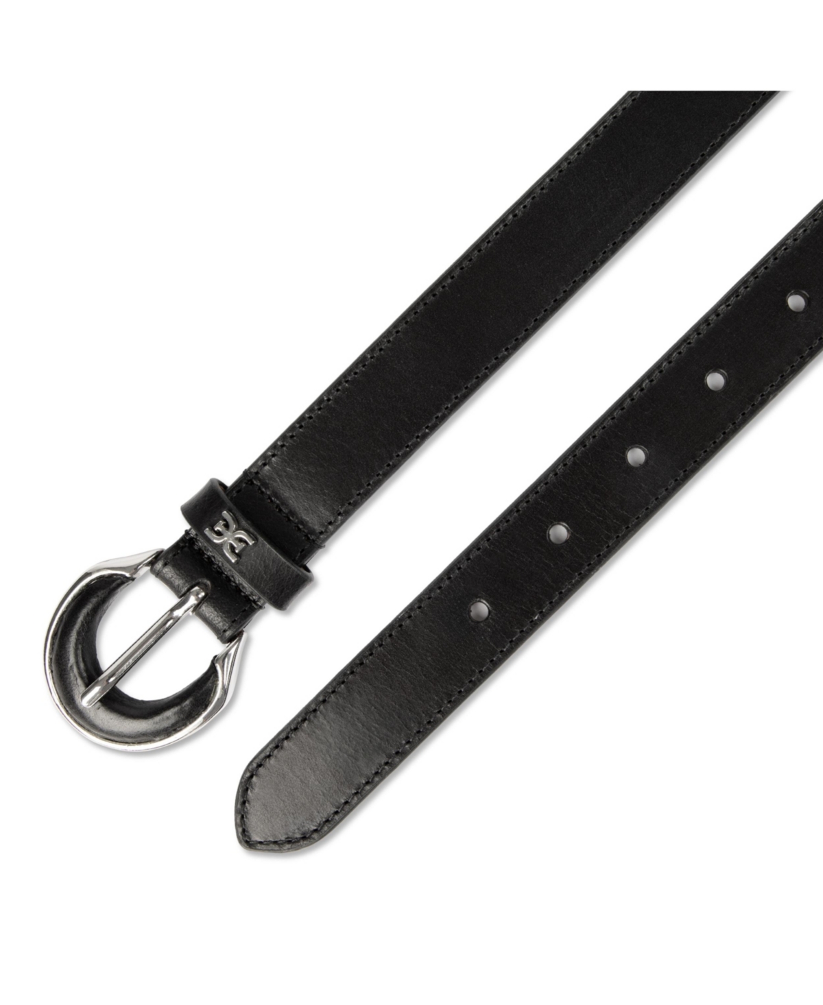 Shop Sam Edelman Leather-inset Harness Buckle Belt In Black