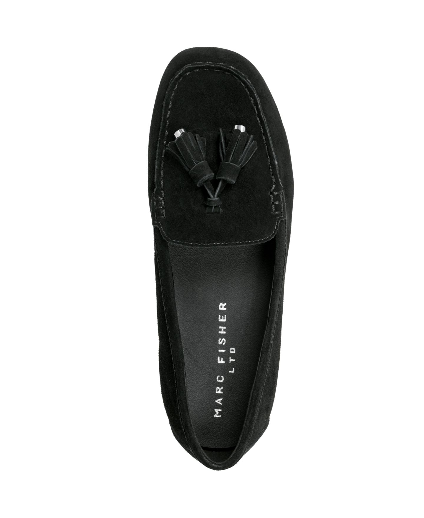 Женские туфли Marc Fisher LTD Layney Slip-On Tassel, цвет: Чёрный замшевый — фото 4
