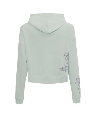 Women's Green Lilo and Stitch Lovers Cropped Pullover Hoodie