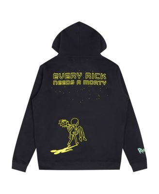 Men's Black Rick And Morty Every Rick Pullover Hoodie