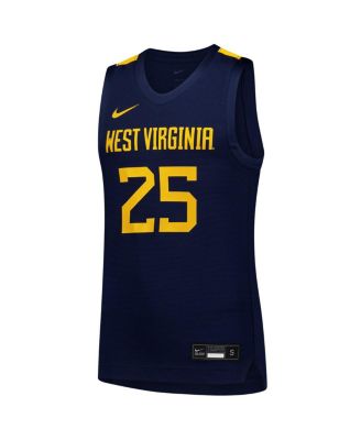 Big Boys and Girls 25 Navy West Virginia Mountaineers Replica Basketball Jersey