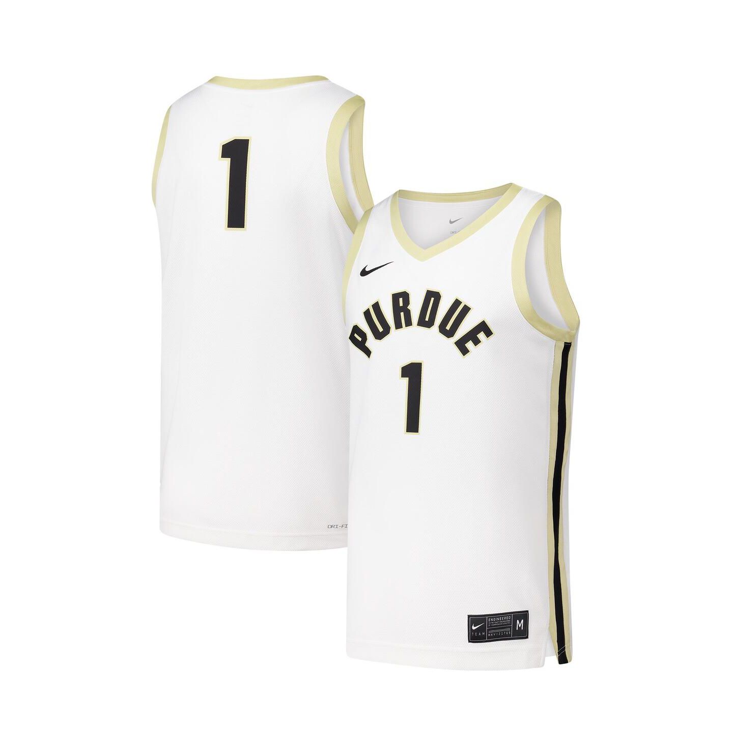 Мужской топ Nike 1 White Purdue Boilermakers Replica Basketball Jersey — фото 1