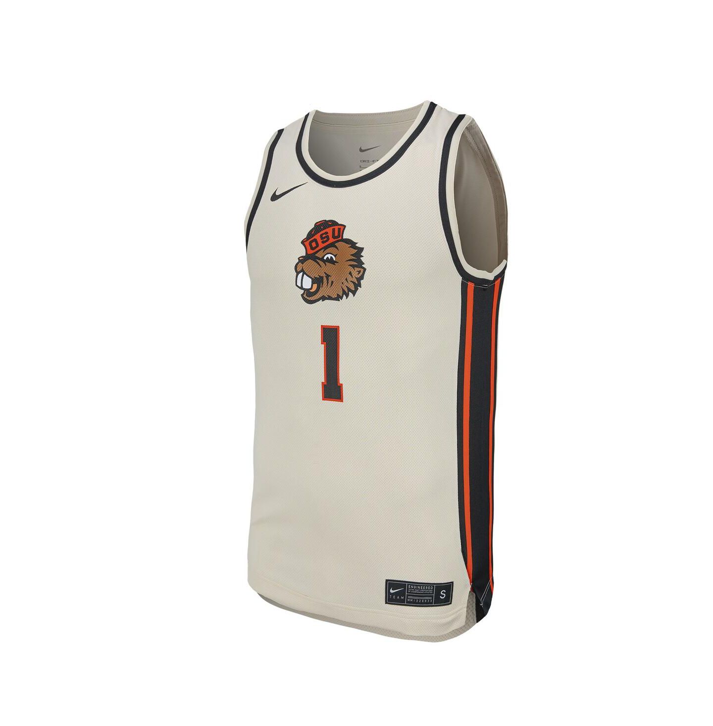 Мужской топ Nike Natural Oregon State Beavers Replica Basketball Jersey — фото 3