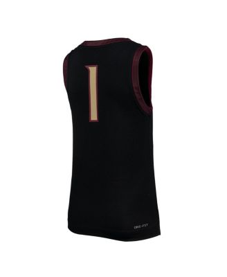 Big Boys and Girls 1 Black Florida State Seminoles Replica Basketball Jersey