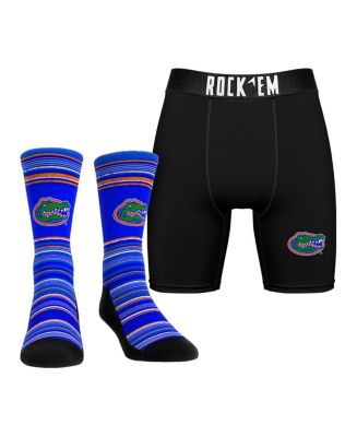 Rock 'Em Men's Florida Gators Primary Crew Socks Boxer Briefs Combo ...