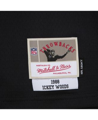 Men's Ickey Woods Black Cincinnati Bengals 1988 Legacy Replica Jersey