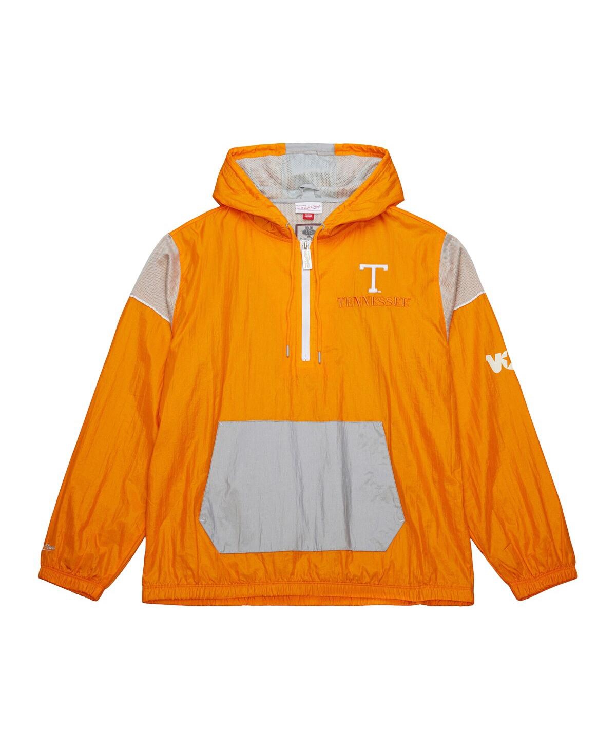Mitchell & Ness Men's Tennessee Orange Tennessee Volunteers Anorak Vintage Logo Half-zip Hoodie Jacket In Tennessee Orange