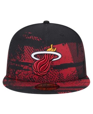 Men's Black/Red Miami Heat Tip-Off 59FIFTY Fitted Hat