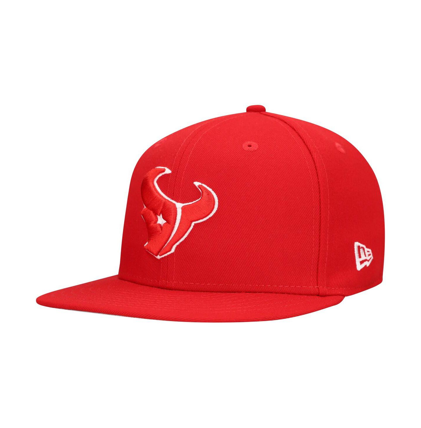 Мужская кепка New Era Red Houston Texans Main Patch 59FIFTY Fitted Hat — фото 5