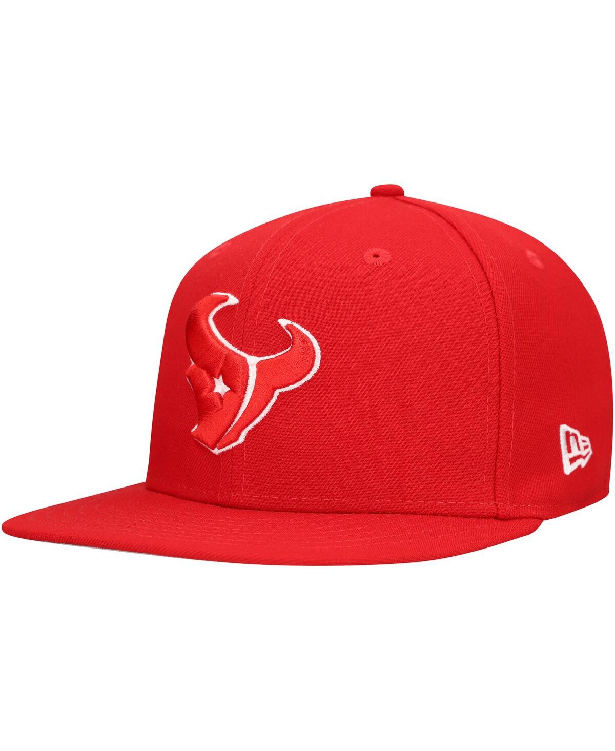 NEW ERA MEN'S RED HOUSTON TEXANS MAIN PATCH 59FIFTY FITTED HAT