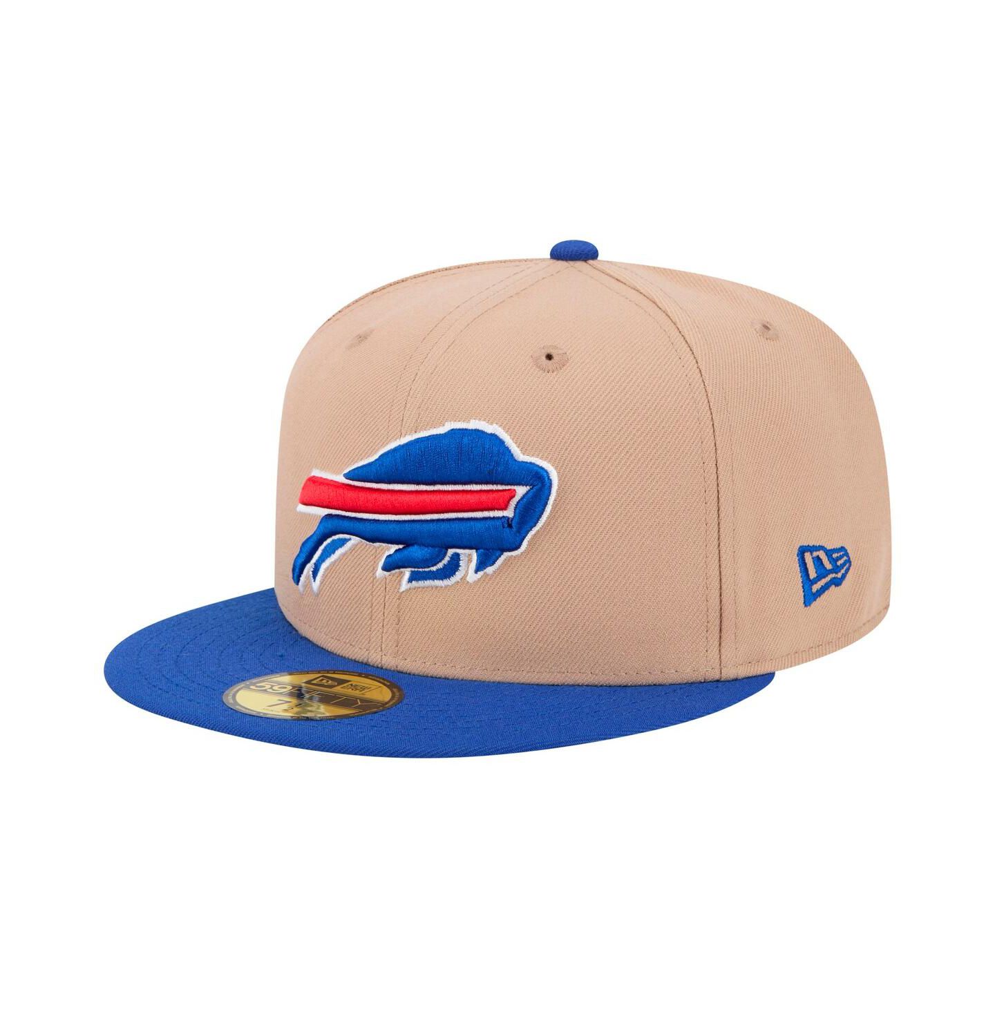 Мужская кепка New Era Tan, Royal Buffalo Bills Logo Main 59FIFTY Fitted Hat — фото 1