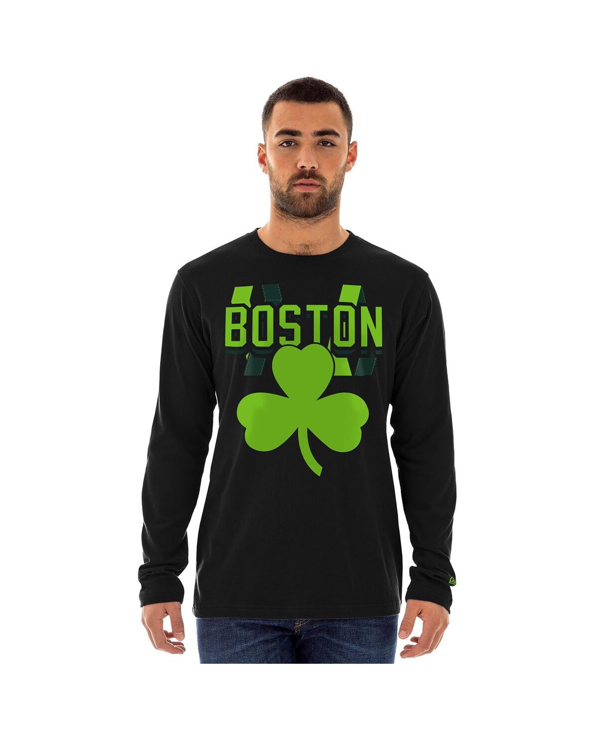NEW ERA MEN'S BLACK BOSTON CELTICS 2024/25 CITY EDITION LONG SLEEVE T-SHIRT 