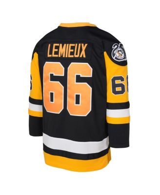 Big Boys and Girls Mario Lemieux Black Pittsburgh Penguins 1991/92 Captain Patch Blue Line Player Jersey