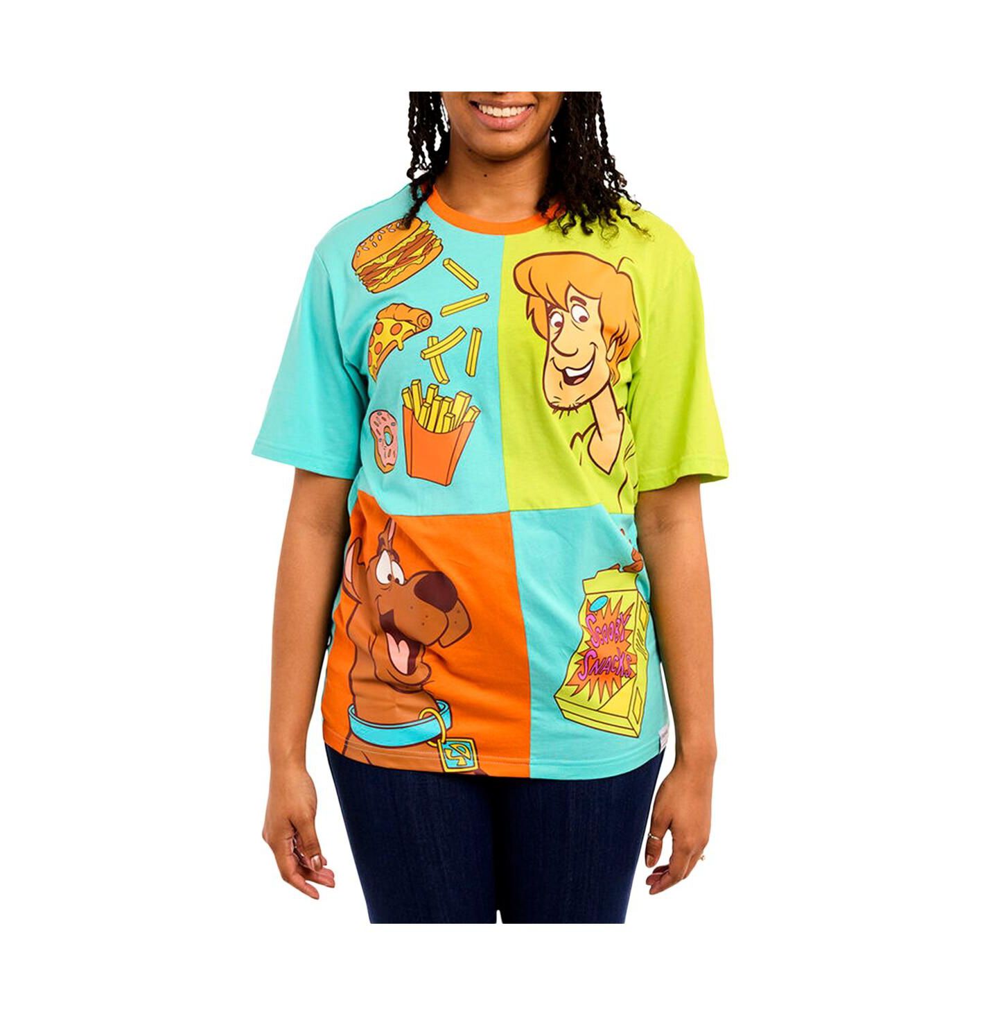Футболка Loungefly Blue/Green Scooby-Doo Munchies Color Block — фото 1