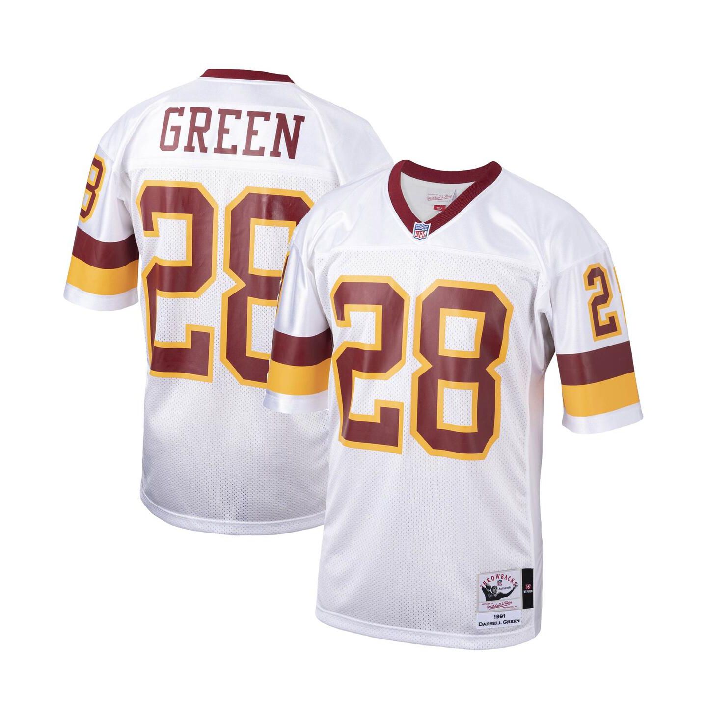 Мужской топ Mitchell & Ness Darrell Green White Washington Football Team 1991 Authentic Throwback Retired Player Jersey — фото 1