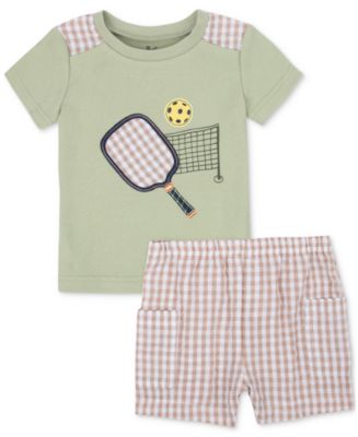Whimsy Bay Kids Boys Red Take Me Out to the Baseball Ball Game Shorts Set main image 1