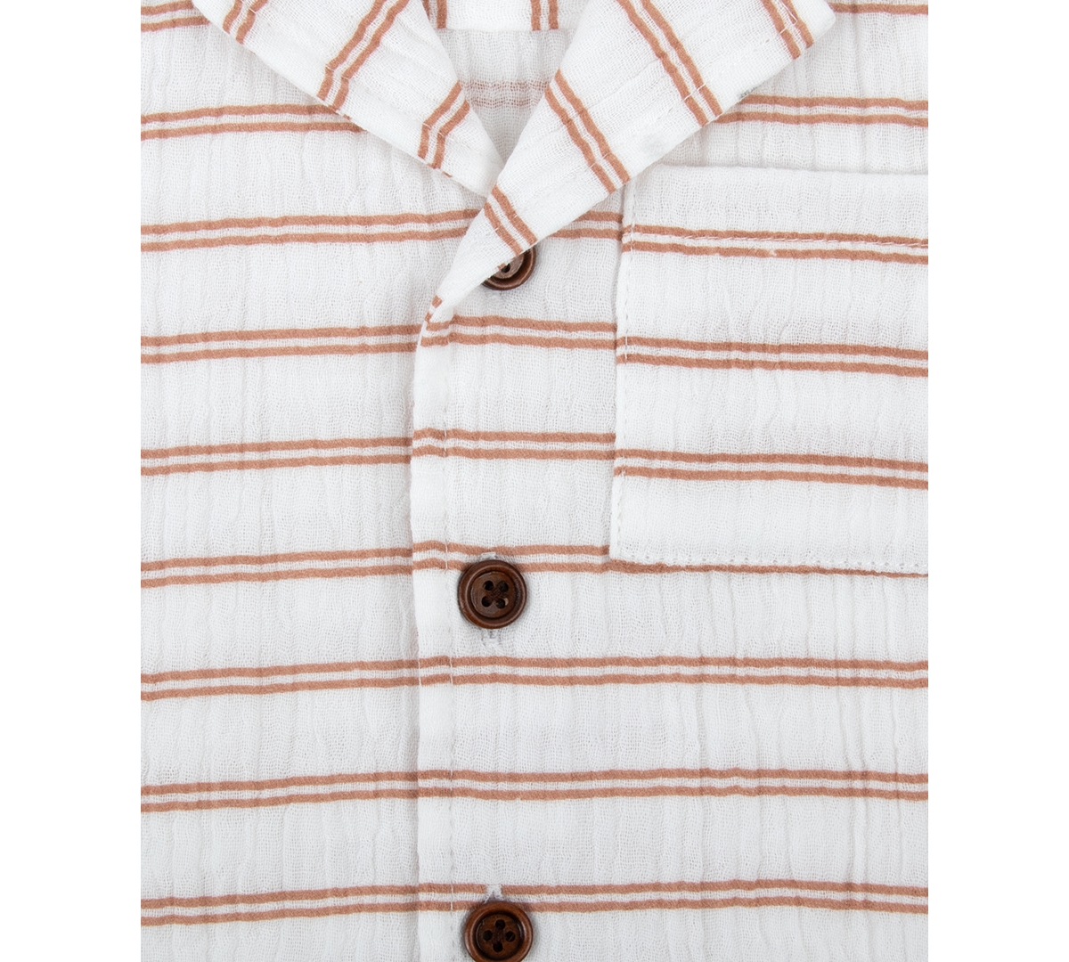 Shop Baby Essentials Baby Boys 2-pc. Striped Shirt & Shorts Set In Dusty Orange