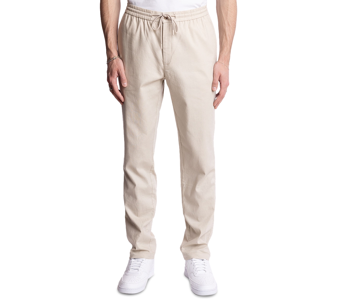 Men's Chester Drawstring Pants - Tan Linen