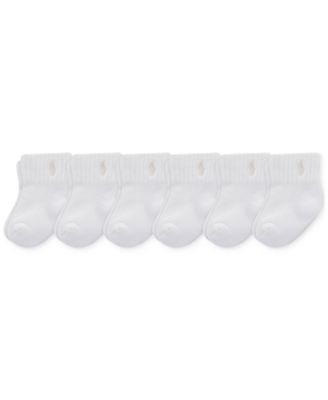 Baby Girl Sport Quarter Socks, 6-Pack