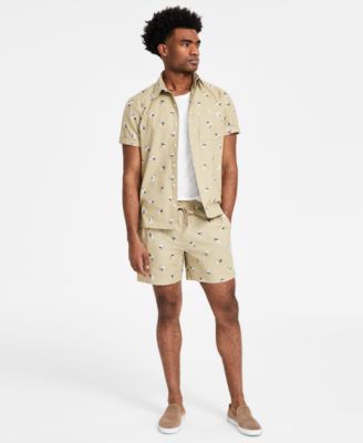 Men's Floral Shirt & Drawstring Shorts, Exclusively at Macy's