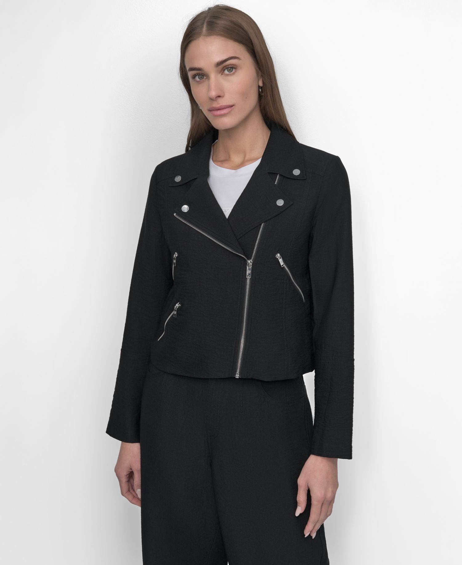 Women's Zipper Detailed Crinkle Jacket