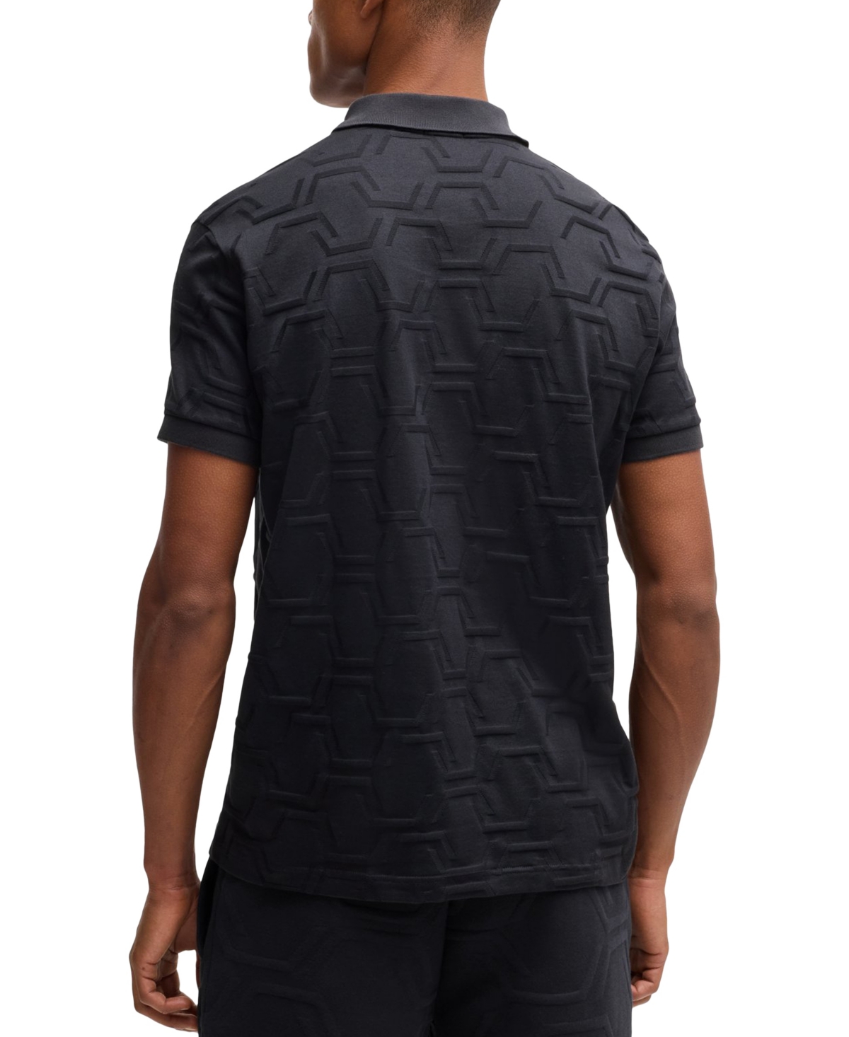 Hugo Boss Boss By  Men's Quilted Relaxed-fit Paddy Polo In Dark Blue