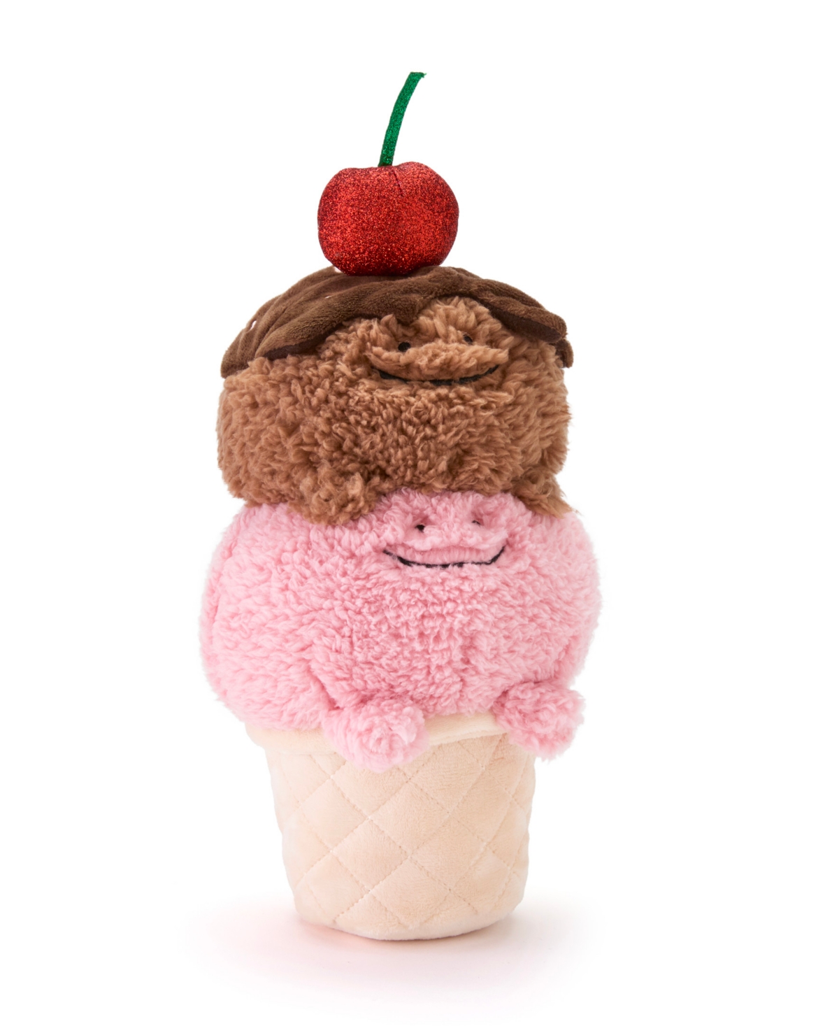 Geoffrey's Toy Box Dessert Ice Cream Cone Plush Toy In Pink,brown
