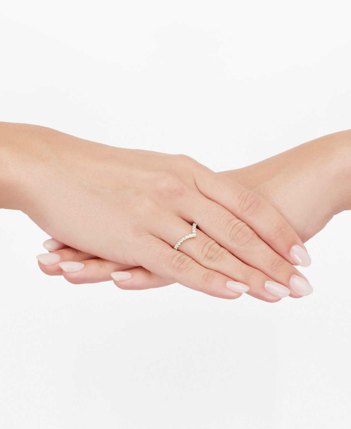 Grown With Love Igi Certified Lab Grown Chevron Band (1/2 Ct. T.w.) In 14k White Or Yellow Gold In Gold