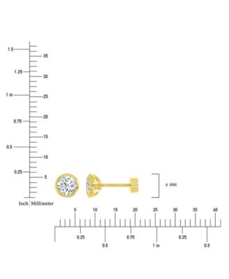 Cubic Zirconia Stud Earrings (1-1/2 ct. t.w.) in 14k Gold-Plated Sterling Silver