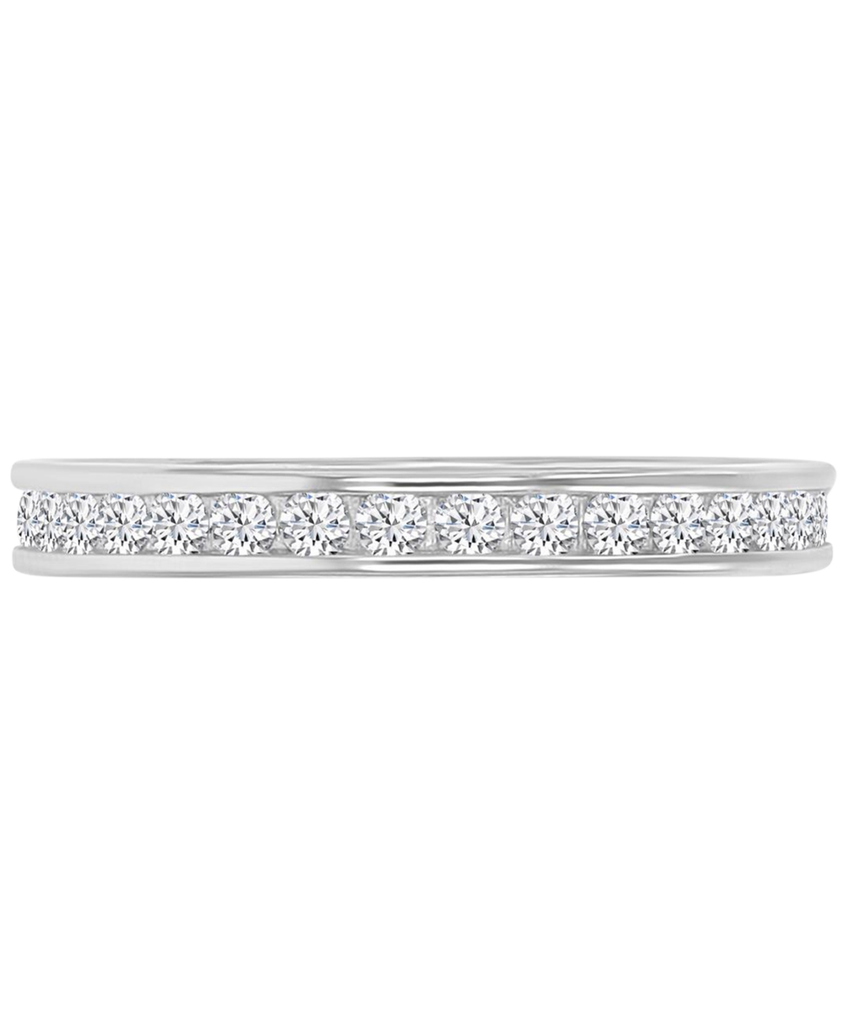 Macy's 3-pc. Set Cubic Zirconia Stack Rings (2-1/2 Ct. T.w.) In Tri-tone Sterling Silver In Multi