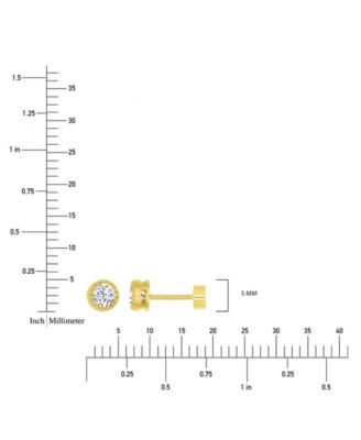 Cubic Zirconia Stud Earrings (3/8 ct. t.w.) in 14k Gold-Plated Sterling Silver