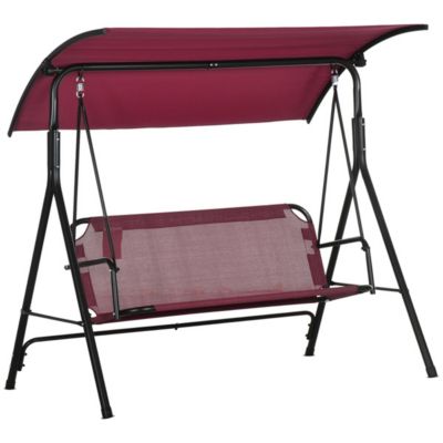 3-Seat Outdoor Swing Chair with Cushions for Relaxing Patio Seating
