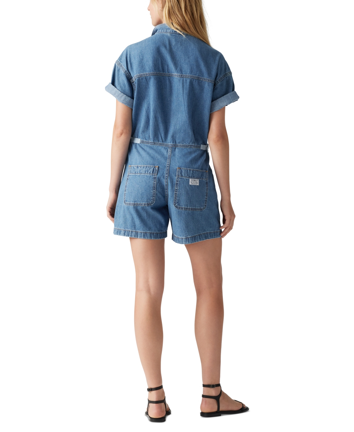 LEVI'S PREMIUM WOMEN'S SHORT-SLEEVE SURPLUS ROMPER 