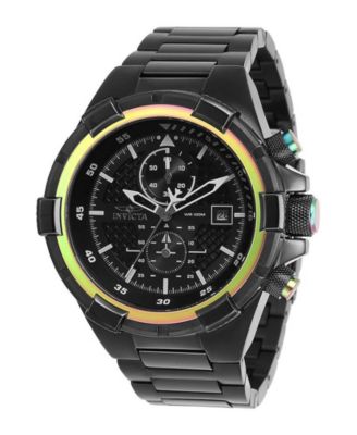 Men's 28131 Aviator Quartz Chronograph Black Dial Watch