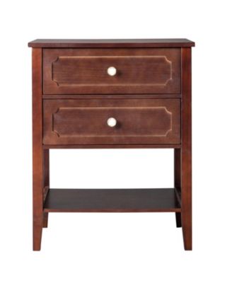 Nightstand End Side Table with 2 Drawers for Convenient Storage and Modern Design