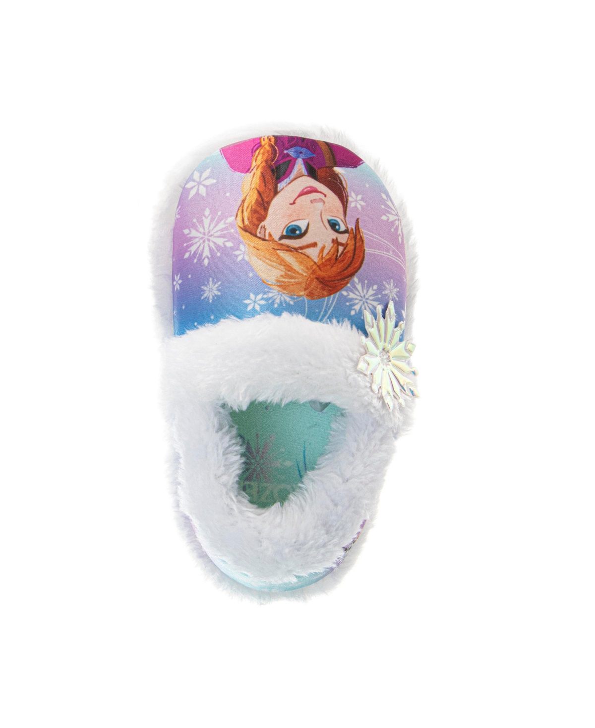 Disney Toddler And Little Girls Frozen Dual Sizes Slippers In White