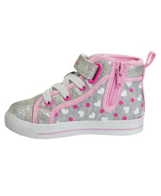Toddler and Little Girls Minnie Mouse Light Up Canvas Sneakers