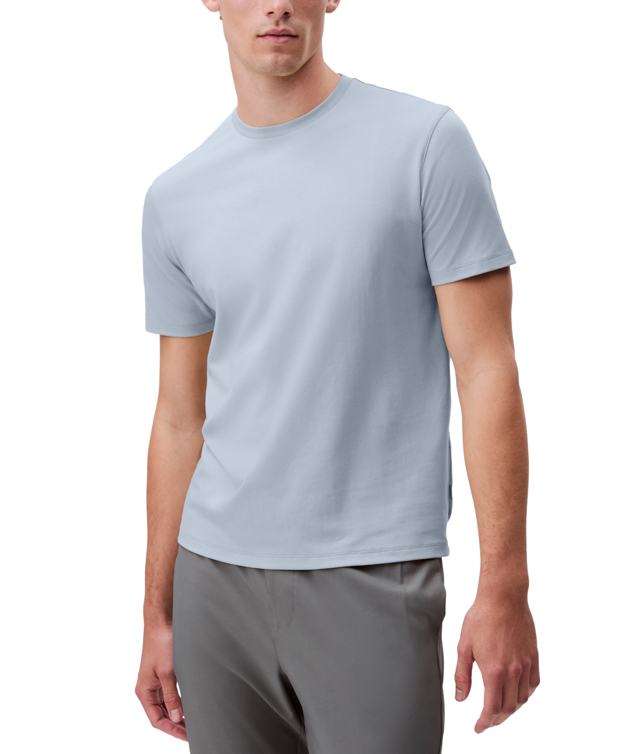 Shop Calvin Klein Men's Short Sleeve Supima Cotton Interlock T-shirt In Plein Air