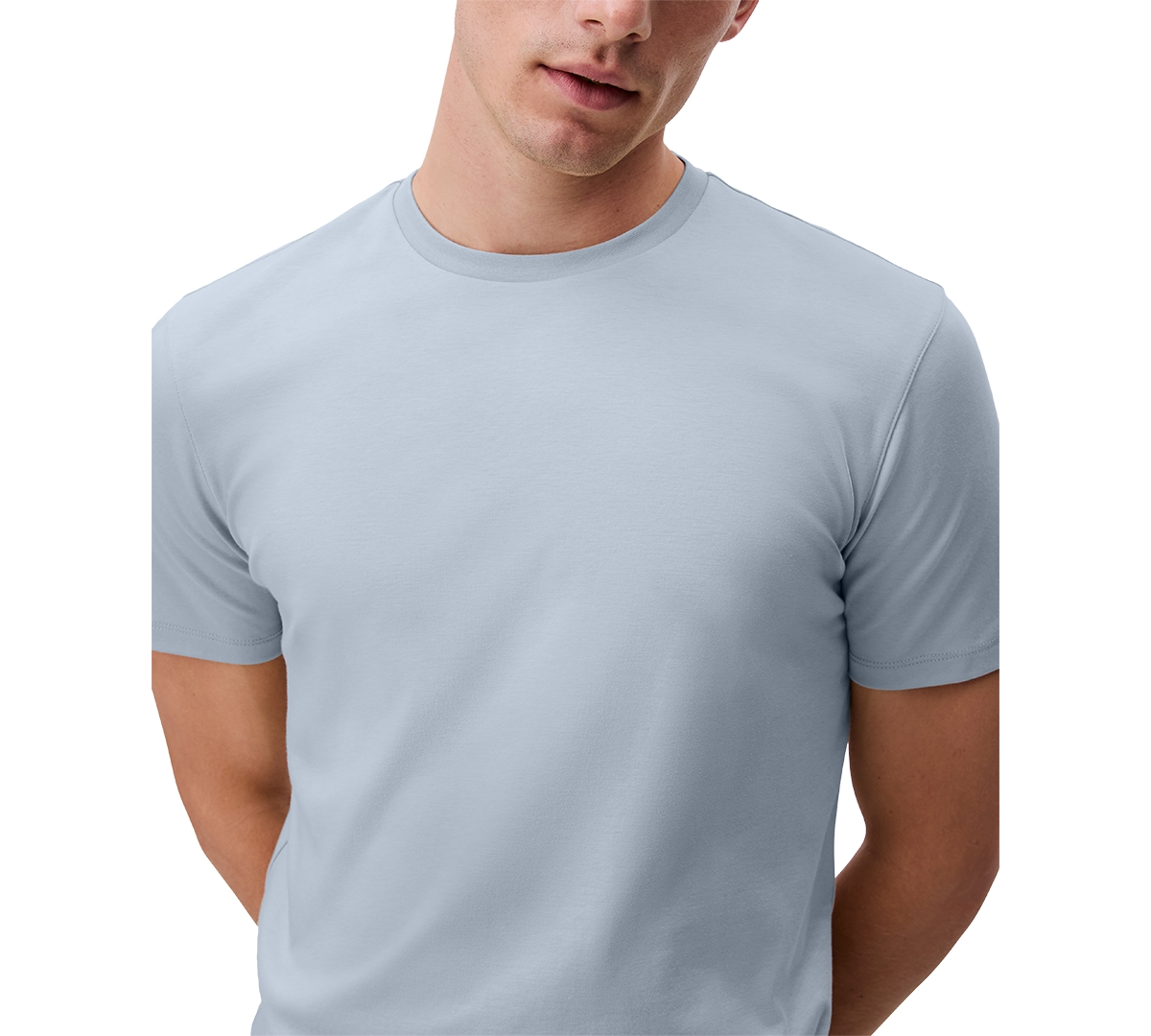 Shop Calvin Klein Men's Short Sleeve Supima Cotton Interlock T-shirt In Plein Air