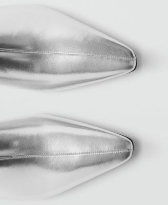 Women's Metallic Effect Pointed Toe Boots