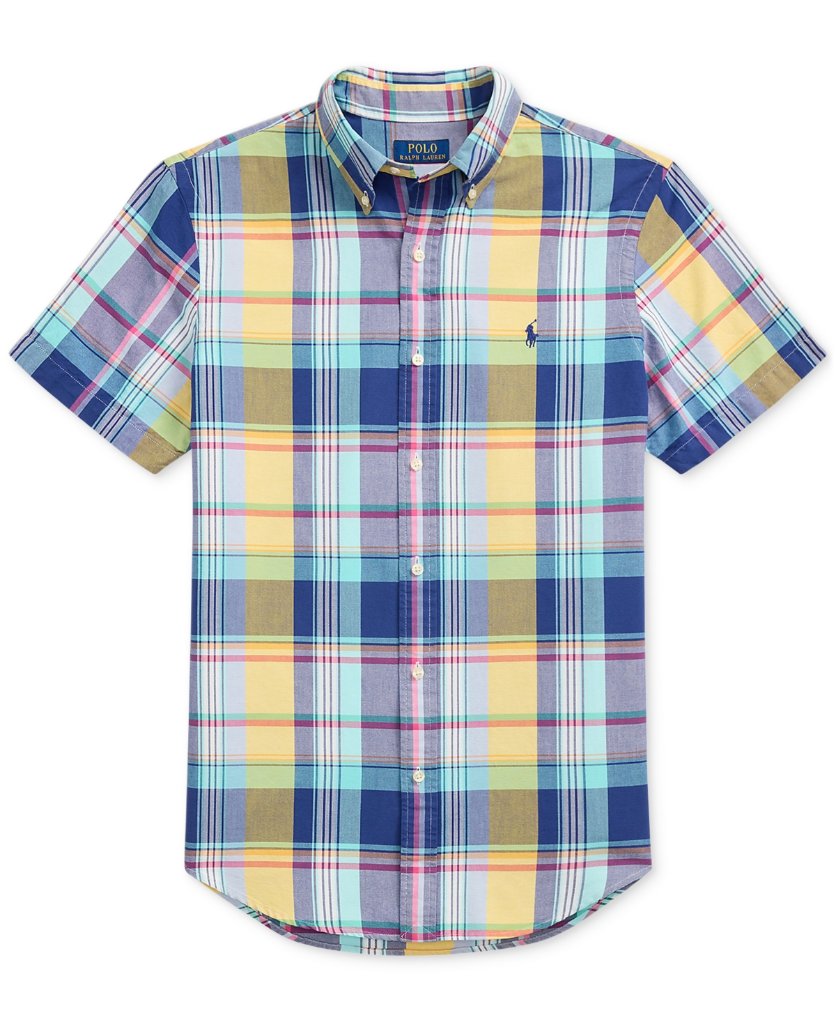 Polo Ralph Lauren Big & Tall Plaid Oxford Sport Shirt In Multi