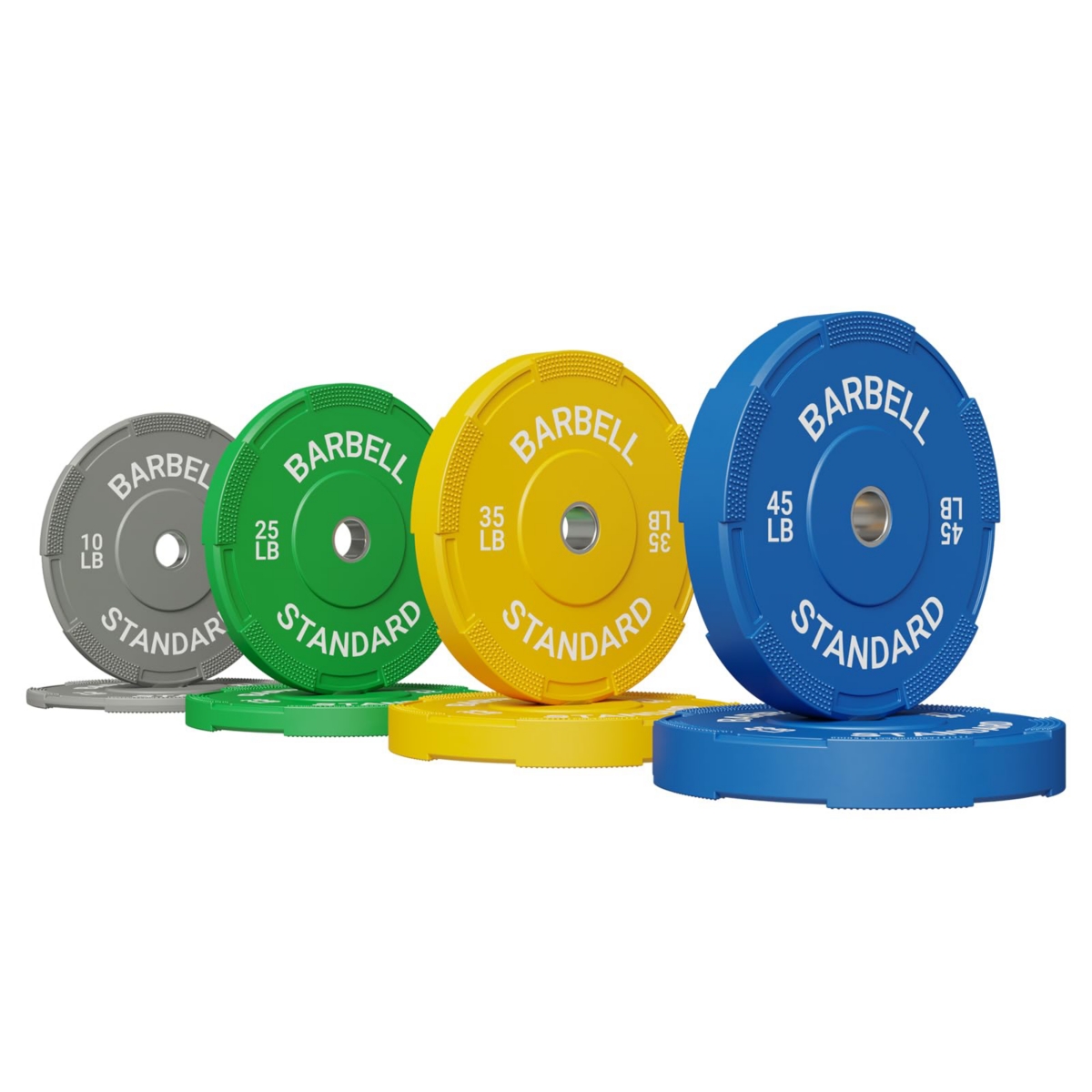 Weight Plates 2 Inch, Bumper Plates with Enhanced Grip, Olympic Weight Plates for Strength Training and Weight Lifting - Blue