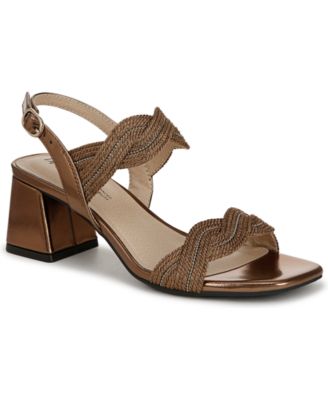 LifeStride - Women's Charnelle Angled Block Heel Square Open Toe Slingback Dress Sandals