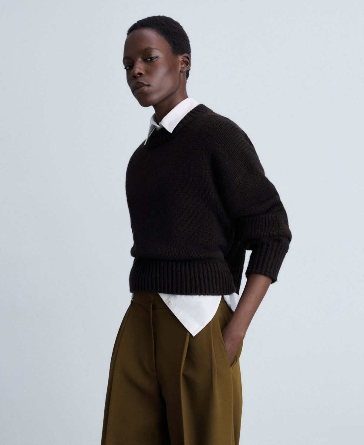 Mango Women's Straight-fit Pleated Pants In Khaki